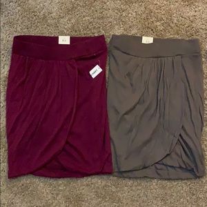 2 Brand new Old Navy xs cotton mid-skirt.